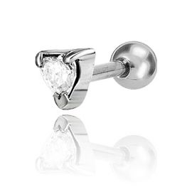 HELIX PIERCING WITH JEWELLED HEART