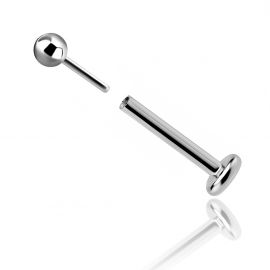 Gioiello piercing threadless con sfera per orecchio e labbro