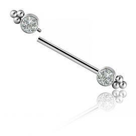 NIPPLE PIERCING WITH ZIRCONIA