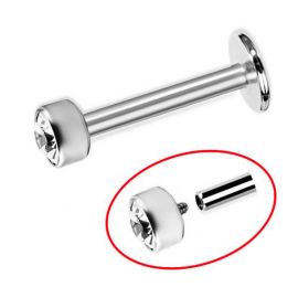 Labret avec filet intérieur et bijou