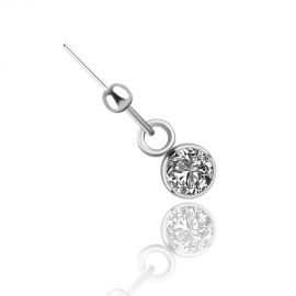 Fadenloses Piercing-Accessoire mit Kristall