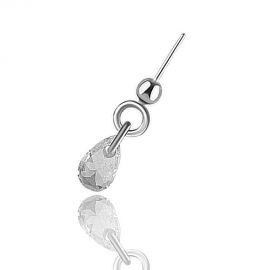Ricambio piercing threadless con pendente in cristallo