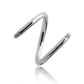 Titanium twister piercing without balls