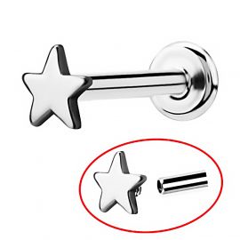 PIERCING LABRET WITH STAR ACCESSORY