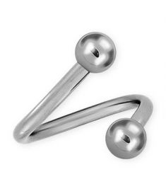 PIERCING SPIRALE IN TITANIO CON SFERE