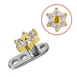MICRODERMAL WITH GOLD FLOWER