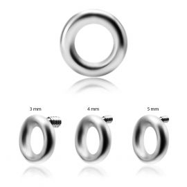 Repuesto con círculo y rosca externa para piercing