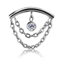 FLAT-HELIX ACCESSORY WITH CHAINS AND CRYSTAL