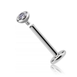 LABRET CON RICAMBIO CON CRISTALLO BIANCO