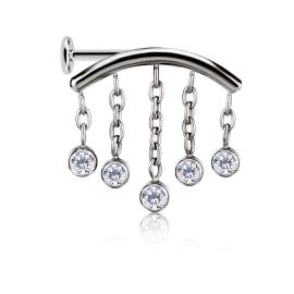 FLAT HELIX JEWEL WITH LABRET