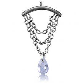 VERTICAL HELIX ACCESSORY WITH A CRYSTAL DROP