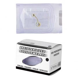 PIERCING PER L’OMBELICO STERILE PLACCATO ORO CON CRISTALLO PREMIUM