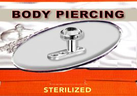 Dermal piercing sterile in titanio