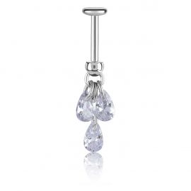 GIOIELLO VERTICAL HELIX CON PENDENTI IN CUBIC ZIRCONIA