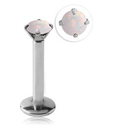 Piercing Labbra In Titanio Con Zirconia Cubica Trasparente - 16 Gauge, Per Labbro, Trago, Cartilagine, Interno Filettato - Foto 7