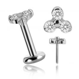 Banana De Titanio Con Rosca Interna Y Bolas Con Cristal