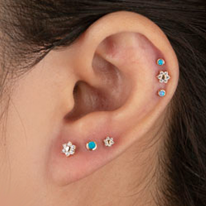 SOLID GOLD FLOWER REPLACEMENT WITH CRYSTALS