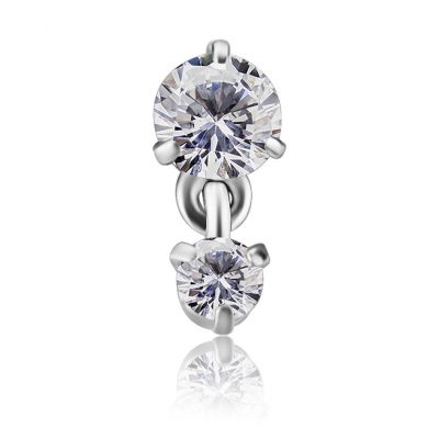 LABRET WITH DANGLING CRYSTAL