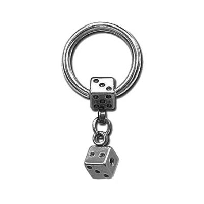 PIERCING RING WITH DICE