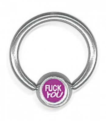 ANNEAU PIERCING AVEC FUCK YOU