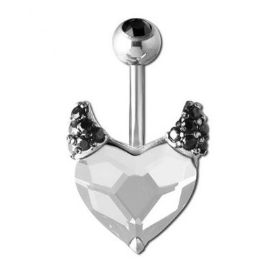 PIERCING NOMBRIL AVEC COEUR DIABLE