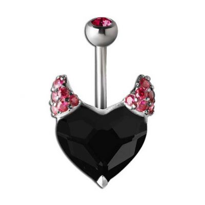 PIERCING NOMBRIL AVEC COEUR DIABLE
