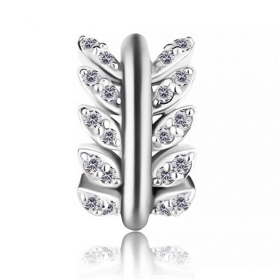 OVAL NAVEL JEWEL WITH WHITE PETALS