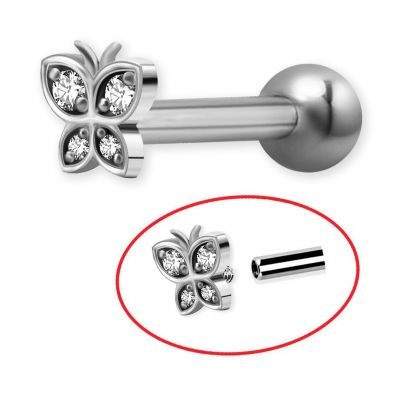 BAR WITH BUTTERFLY AND INTERNAL THREAD
