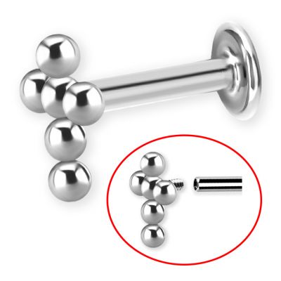 LABRET CON FILETTO INTERNO E CROCE