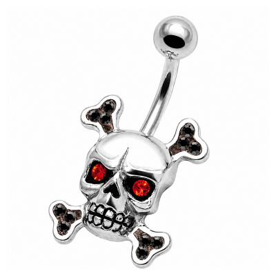 SKULLS BELLY BUTTON PIERCING