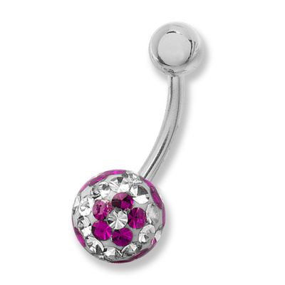 PIERCING OMBELICO CON CRISTALLI E RESINA EPOSSIDICA