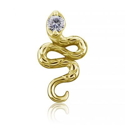 LABRET DE SERPIENTE BAÑADO EN ORO