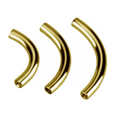 RECAMBIO CURVO BARRA CHAPADO EN ORO PARA PIERCING DE OMBLIGO