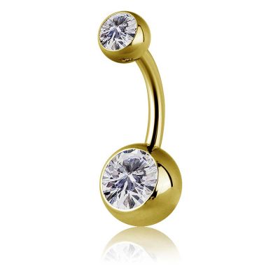 GOLD-PLATED JEWELRY WITH INTERNAL THREAD AND CRYSTALS