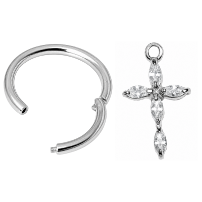 CLICKER-KREIS MIT KRISTALLKREUZ