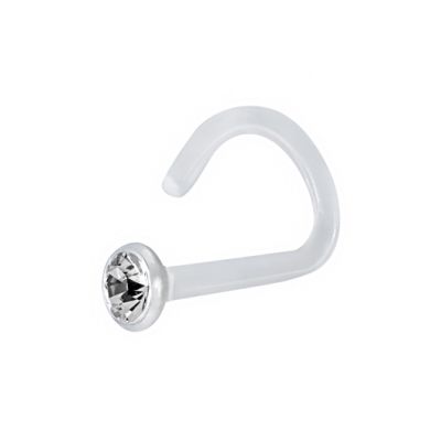 PIERCING DE NARIZ DE BIOPLAST CON CRISTAL