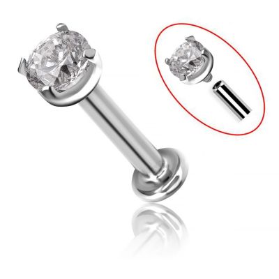 LABRET WITH INTERNAL THREAD AND PREMIUM ZIRCONIA