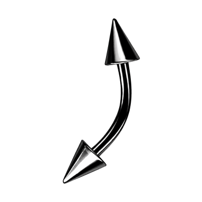EYEBROW PIERCING WITH CONES