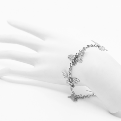BRACCIALE CON FARFALLINE PENDENTI