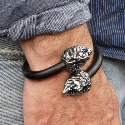 BRACCIALE DA UOMO CON LEONI
