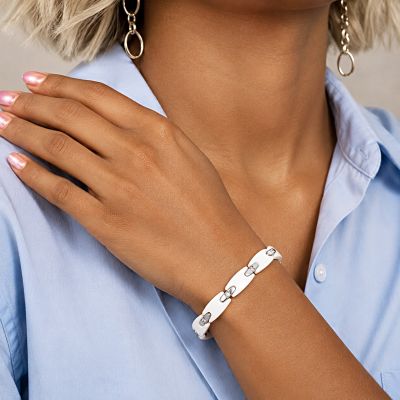 BRACELET WITH CRYSTALS AND CERAMIC