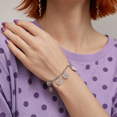 BRACELET WITH FIVE HANGING ROSES