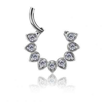 CERCHIO CLICKER CON CRISTALLI A GOCCE