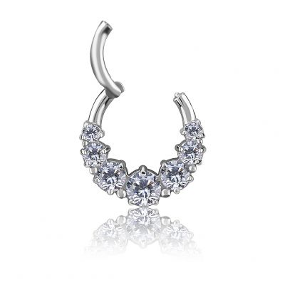 CERCHIO CLICKER CON CRISTALLI BIANCHI