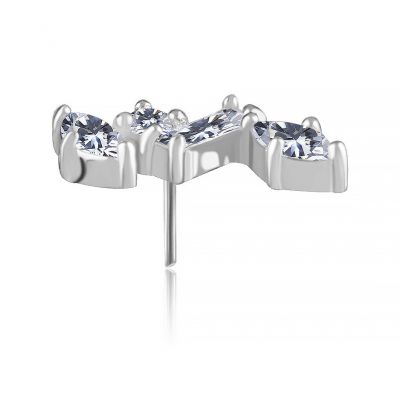 LABRET SENZA FILETTATURA CON RICAMBIO IN PREMIUM CUBIC ZIRCONIA