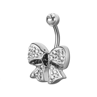 PIERCING PER OMBELICO CON FIOCCO E CRISTALLI