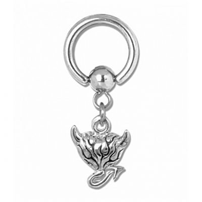 ANNEAU PIERCING INTIME AVEC CŒUR DIABLE