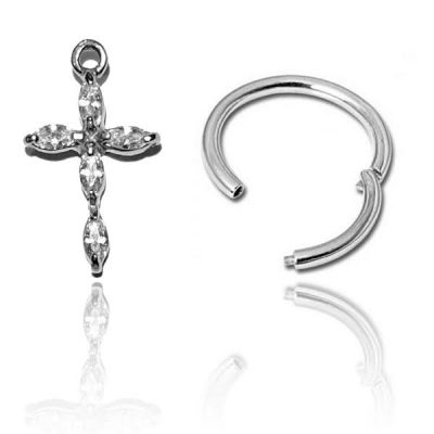 CERCHIO CLICKER CON CROCE DI CRISTALLO
