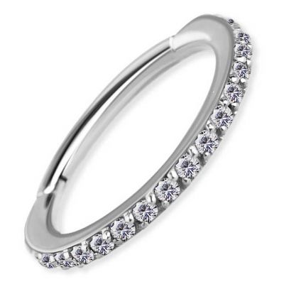 HAND-POLISHED CLICKER CIRCLE WITH PREMIUM ZIRCONIA CRYSTALS