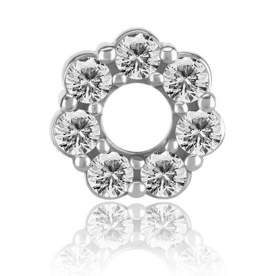 CHARM CON 7 CRISTALLI IN ENTRAMBI I LATI